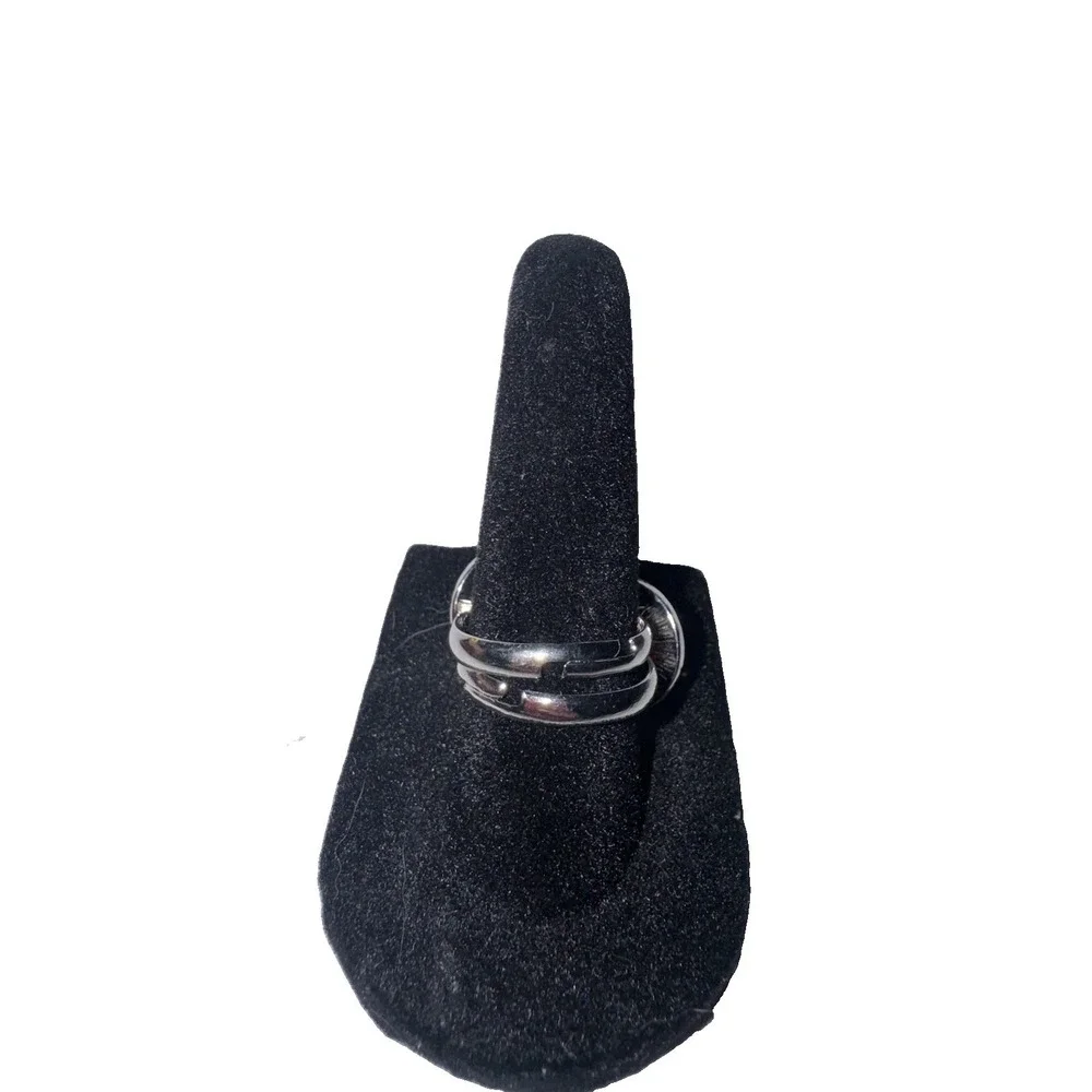 Matching Pair Silver Tone Mood Rings Adjustable Best Friend Color Changing Rings